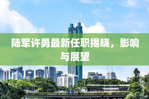 陸軍許勇最新任職揭曉，影響與展望