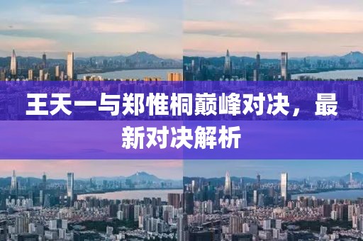 王天一與鄭惟桐巔峰對決，最新對決解析