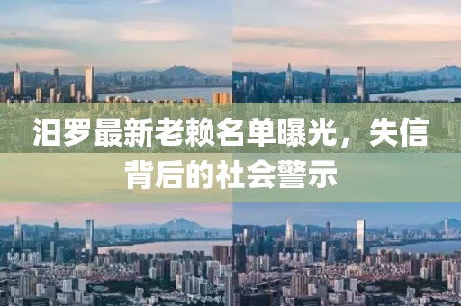 汨羅最新老賴名單曝光，失信背后的社會警示