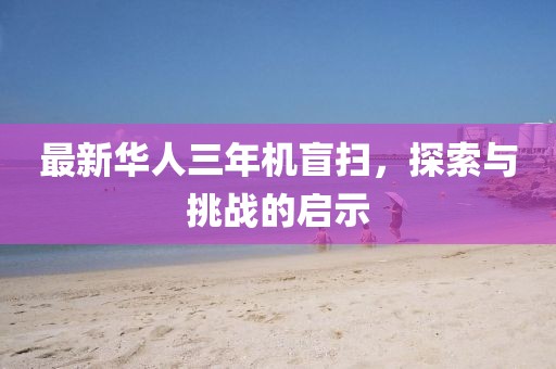 最新華人三年機(jī)盲掃，探索與挑戰(zhàn)的啟示