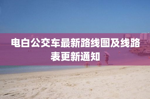 電白公交車最新路線圖及線路表更新通知