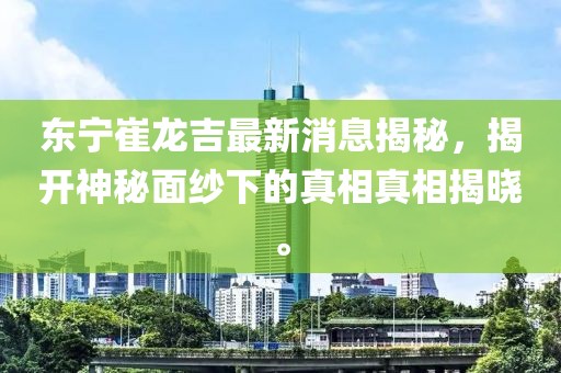 東寧崔龍吉最新消息揭秘，揭開神秘面紗下的真相真相揭曉。