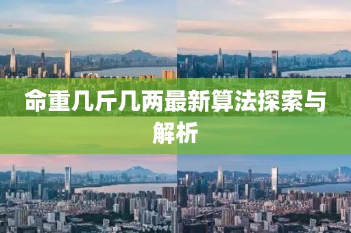 命重幾斤幾兩最新算法探索與解析
