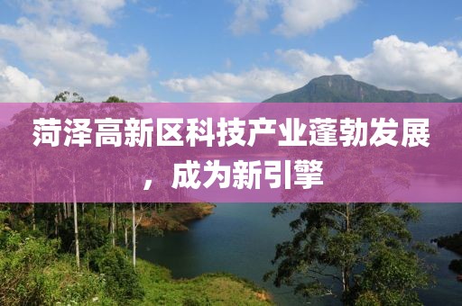 菏澤高新區(qū)科技產(chǎn)業(yè)蓬勃發(fā)展，成為新引擎