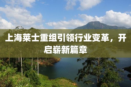 上海萊士重組引領(lǐng)行業(yè)變革，開啟嶄新篇章