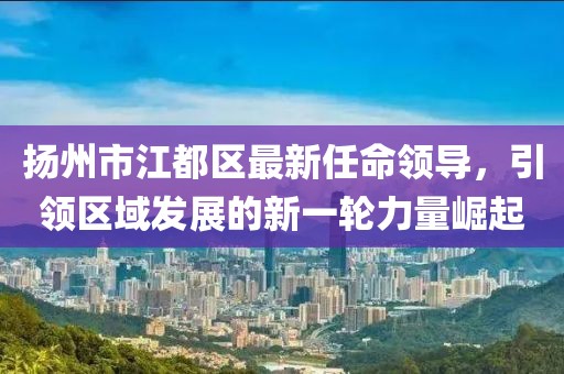 揚州市江都區(qū)最新任命領導，引領區(qū)域發(fā)展的新一輪力量崛起