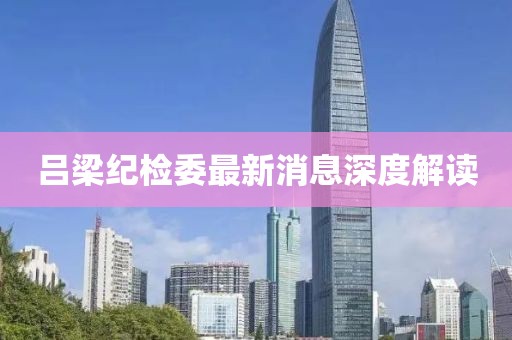 呂梁紀(jì)檢委最新消息深度解讀