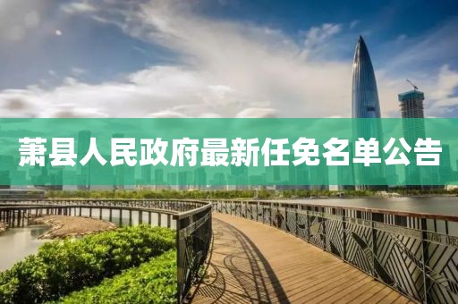 蕭縣人民政府最新任免名單公告