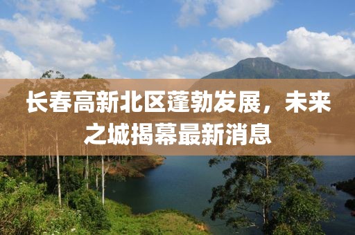長(zhǎng)春高新北區(qū)蓬勃發(fā)展，未來之城揭幕最新消息