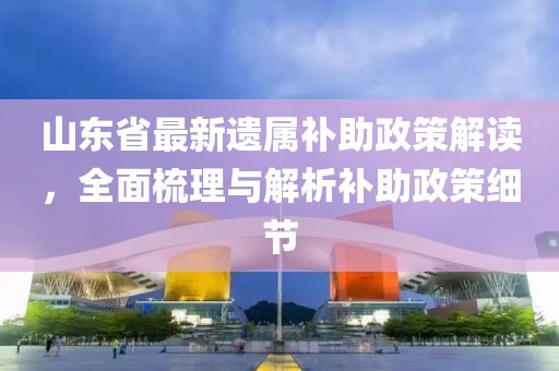 山東省最新遺屬補助政策解讀，全面梳理與解析補助政策細節(jié)