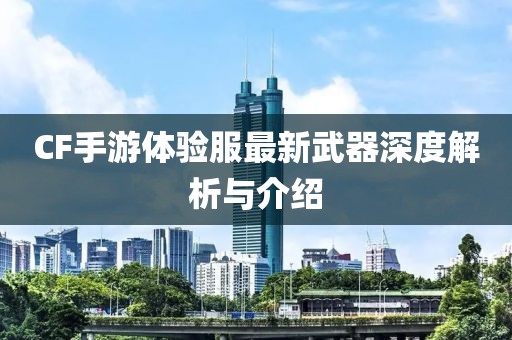 CF手游體驗(yàn)服最新武器深度解析與介紹