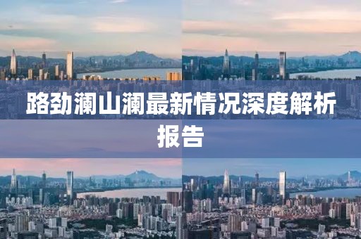 路勁瀾山瀾最新情況深度解析報(bào)告