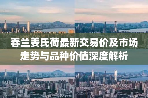 春蘭姜氏荷最新交易價及市場走勢與品種價值深度解析