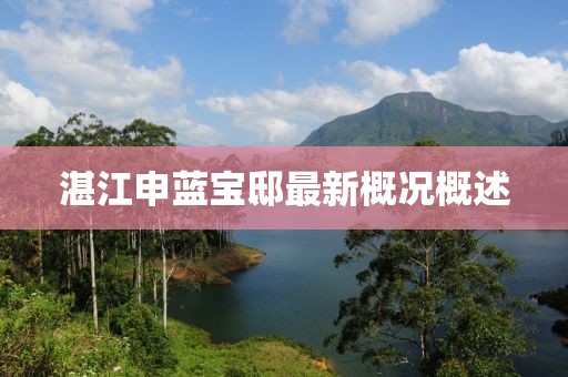 湛江申藍寶邸最新概況概述