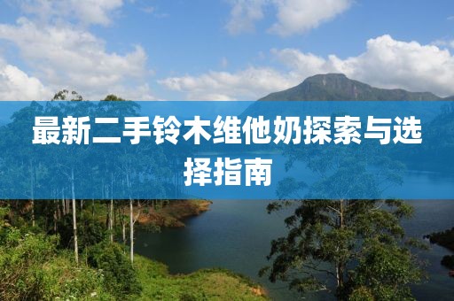 最新二手鈴木維他奶探索與選擇指南