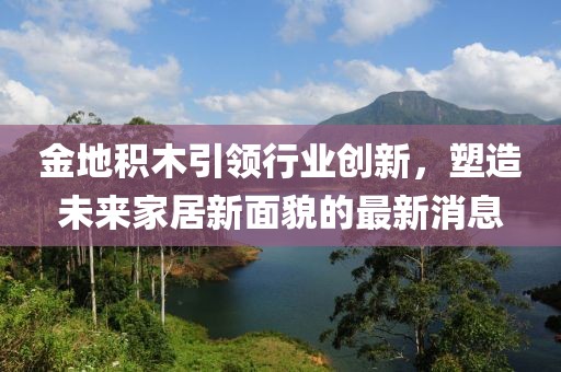金地積木引領(lǐng)行業(yè)創(chuàng)新，塑造未來(lái)家居新面貌的最新消息