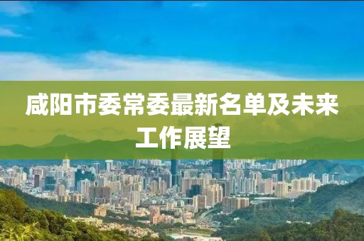 咸陽市委常委最新名單及未來工作展望