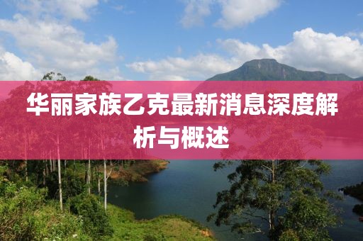 華麗家族乙克最新消息深度解析與概述
