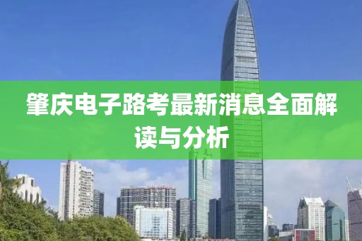 肇慶電子路考最新消息全面解讀與分析