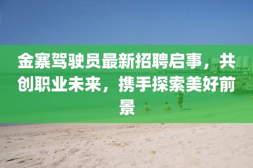 金寨駕駛員最新招聘啟事，共創(chuàng)職業(yè)未來，攜手探索美好前景