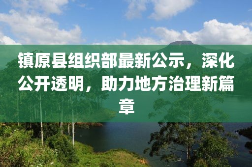 鎮(zhèn)原縣組織部最新公示，深化公開(kāi)透明，助力地方治理新篇章