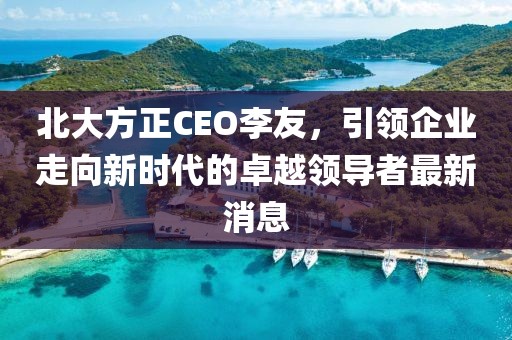 北大方正CEO李友，引領(lǐng)企業(yè)走向新時代的卓越領(lǐng)導(dǎo)者最新消息