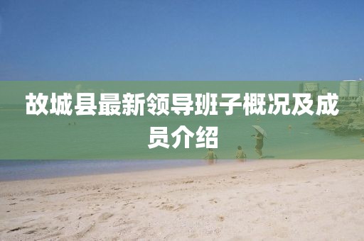 故城縣最新領(lǐng)導(dǎo)班子概況及成員介紹