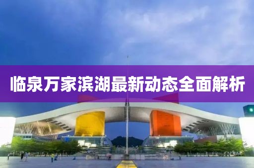 臨泉萬家濱湖最新動態(tài)全面解析