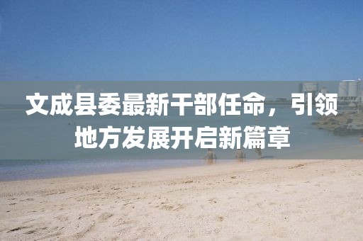 文成縣委最新干部任命，引領(lǐng)地方發(fā)展開啟新篇章