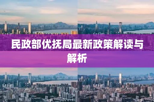 民政部?jī)?yōu)撫局最新政策解讀與解析