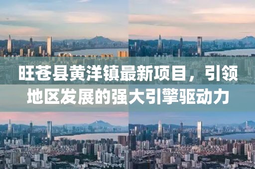 旺蒼縣黃洋鎮(zhèn)最新項目，引領(lǐng)地區(qū)發(fā)展的強大引擎驅(qū)動力