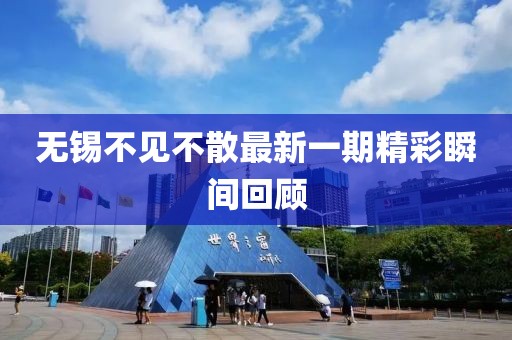 無錫不見不散最新一期精彩瞬間回顧