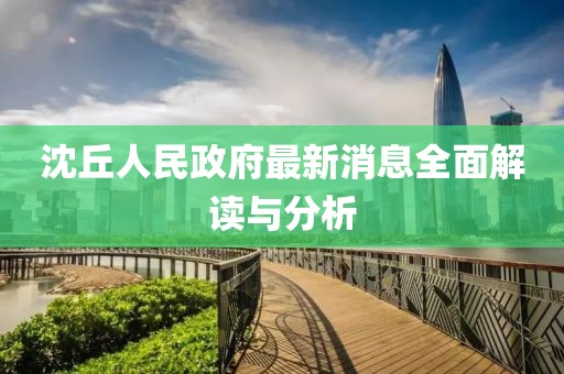 沈丘人民政府最新消息全面解讀與分析