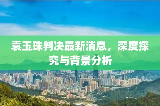 袁玉珠判決最新消息，深度探究與背景分析