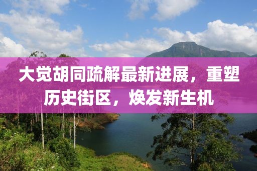 大覺胡同疏解最新進展，重塑歷史街區(qū)，煥發(fā)新生機