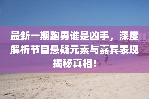 最新一期跑男誰是兇手，深度解析節(jié)目懸疑元素與嘉賓表現(xiàn)揭秘真相！