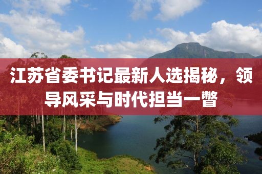 江蘇省委書記最新人選揭秘，領(lǐng)導(dǎo)風(fēng)采與時(shí)代擔(dān)當(dāng)一瞥