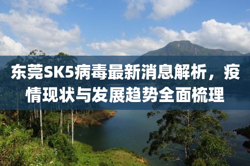 東莞SK5病毒最新消息解析，疫情現(xiàn)狀與發(fā)展趨勢(shì)全面梳理
