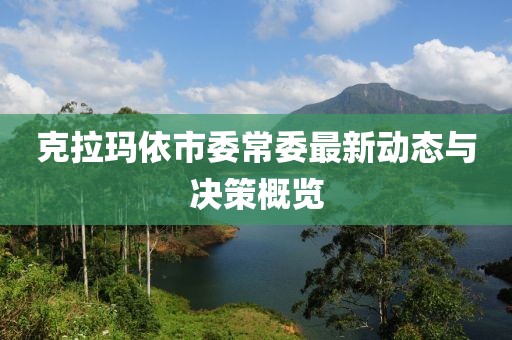 克拉瑪依市委常委最新動態(tài)與決策概覽