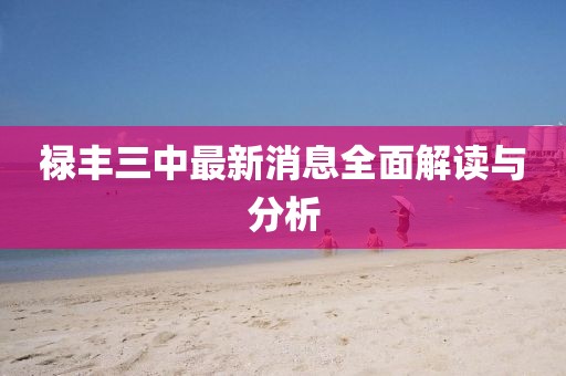祿豐三中最新消息全面解讀與分析