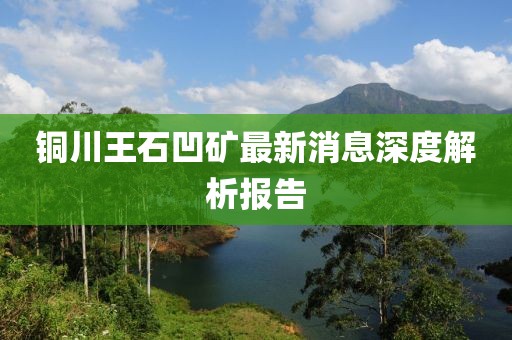 銅川王石凹礦最新消息深度解析報告