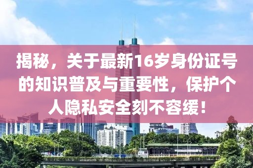 揭秘，關(guān)于最新16歲身份證號(hào)的知識(shí)普及與重要性，保護(hù)個(gè)人隱私安全刻不容緩！