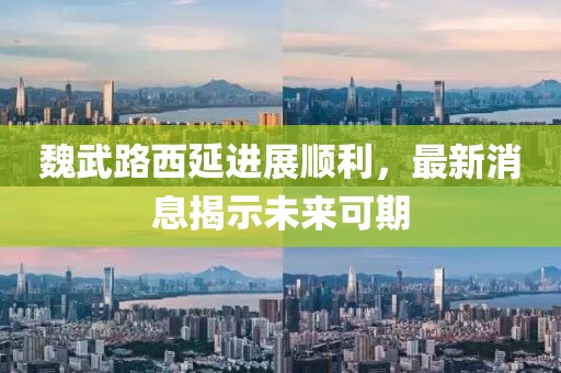 魏武路西延進展順利，最新消息揭示未來可期