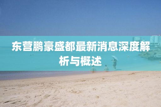 東營(yíng)鵬豪盛都最新消息深度解析與概述