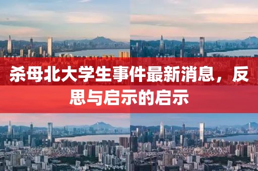 殺母北大學(xué)生事件最新消息，反思與啟示的啟示