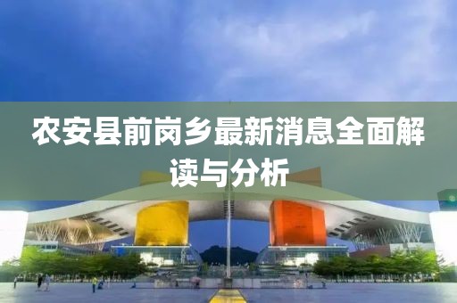 農(nóng)安縣前崗鄉(xiāng)最新消息全面解讀與分析
