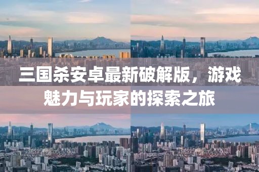 三國殺安卓最新破解版，游戲魅力與玩家的探索之旅