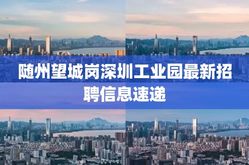 隨州望城崗深圳工業(yè)園最新招聘信息速遞