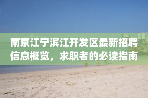 南京江寧濱江開發(fā)區(qū)最新招聘信息概覽，求職者的必讀指南