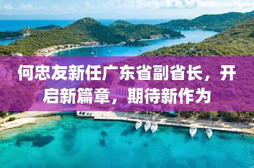 何忠友新任廣東省副省長，開啟新篇章，期待新作為